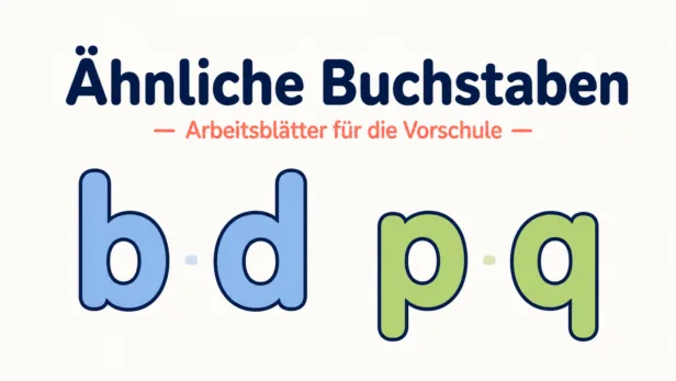 Ähnliche Buchstaben unterscheiden: Arbeitsblätter für die Vorschule