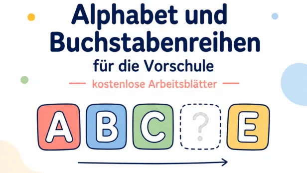 Alphabet und Buchstabenreihen für die Vorschule
