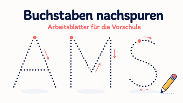 Buchstaben nachspuren: Arbeitsblätter für die Vorschule