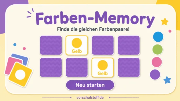 Farben-Memory für Kinder